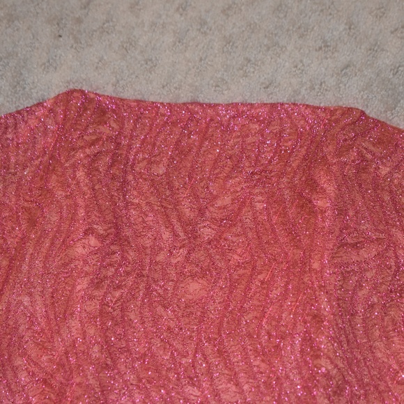 Pink glitter Jessica McClintock Gown size 7/8 - Picture 2 of 3